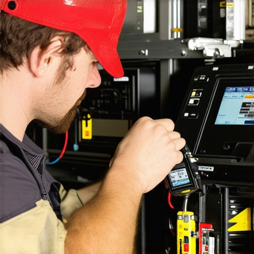 HVAC technician using diagnostic tools on a home system