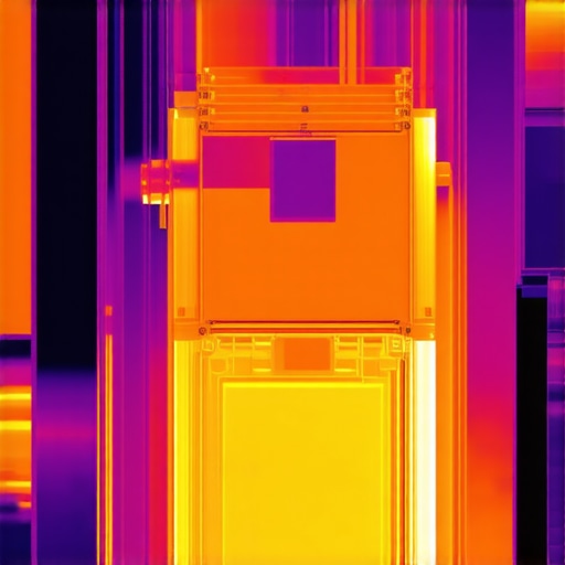 Technician inspecting HVAC system with infrared thermal camera to identify heat leaks and electrical hotspots.